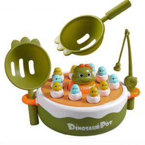 stalo zaidimas dinozauru puodas