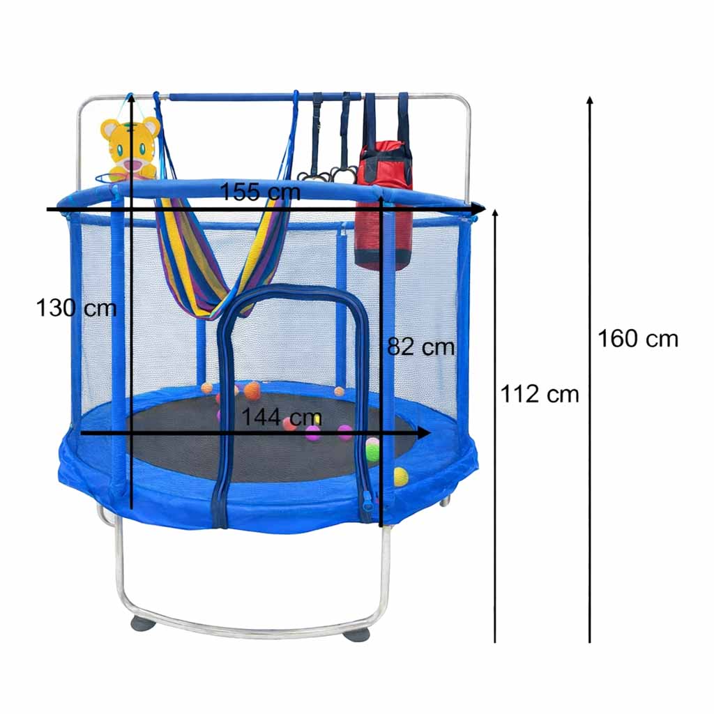 Trampoline-for-children-garden-ball-net-basketball-155cm-blue-182690